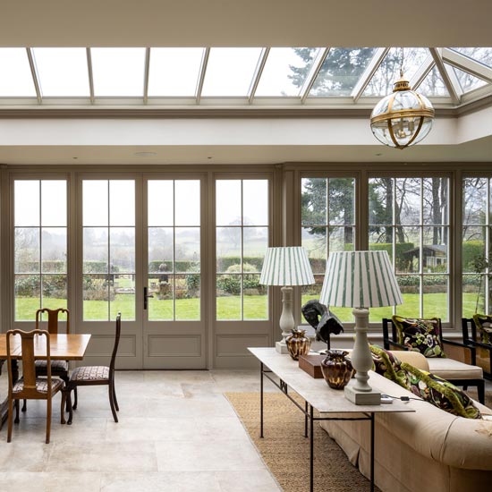 Tor Hatch House - luxury orangerie view to garden